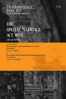 Special Marriage Act 1954 as amended by Jammu and Kashmir Reorganisation Act 2019