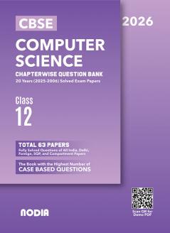 NODIA CBSE Class 12 Computer Science Question Bank 20 Years PYQB for 2026 Exam