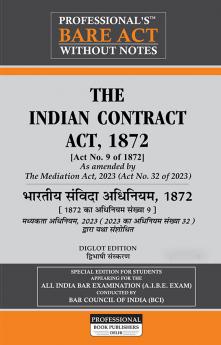PROFESSIONAL's The Indian Contract Act 1872 - Diglot Edition