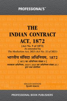 PROFESSIONAL'S Contract Law in Hindi and English Indian Contract Act 1872 Diglot Edition