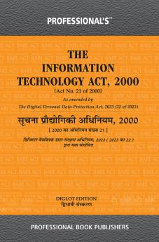 Diglot Bare Act in Hindi English CYBER LAWS Containing Information Technology Act 2000 by Professional's