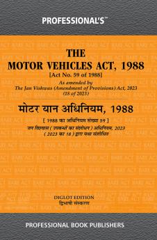 Bare Act on MV Act in Diglot Hindi English Motor Vehicles Act 1988 by Professional's