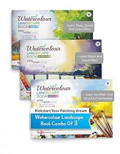 Nurture Watercolour Landscape combo of 3 Books (Beginner Intermediate Advance)