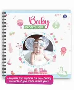 Baby Record Book - Premium Journal for Milestones & Memories with Photo Album for 0-5 Years Baby Girl/Boy | 56 Pages | Best Gift for Pregnancy Baby Shower Party New Born & New Parents