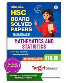 Std 12 Board Solved Papers & Activity Sheets (2022-2025) with Solutions - Maths | Smart Exam Prep Tips for HSC Maharashtra Board Exam 2026 | Based on Std XII EM State Board Paper Pattern
