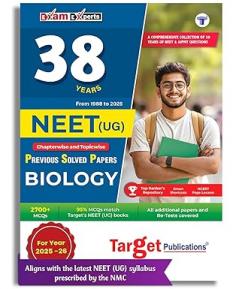 38 Years NEET Previous Year Solved Question Papers Biology PYQs | NEET UG Chapterwise Topicwise Solutions for 2026 Exam | 2700+ MCQs with Answer Key & Graphical Analysis | NMC Latest Syllabus