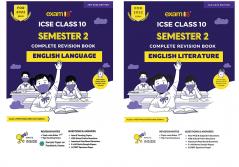 Exam18 ICSE Combo: English Language Complete Topicwise and Literature MCQ & Subjective Revision Book (Semester 2) Class 10 March 2022 Exams (Set of 2 books)