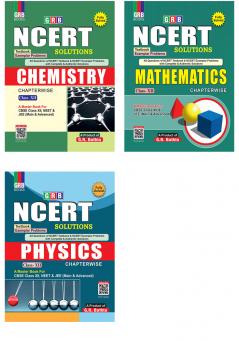 G.R Bathla Combo: NCERT Solutions Chemistry Mathematics and Physics for Class-XII (Set of 3 books)