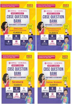 Oswal-Gurukul Most Likely CBSE Question Bank Class 10 Bundles (Set of 4) : Maths Science English & Social Science for Exam 2023