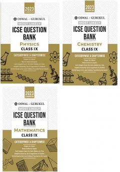 Oswal-Gurukul Most Likely ICSE Question Bank Class 9 Bundles (Set of 3) : Physics Chemistry & Maths for Exam 2023