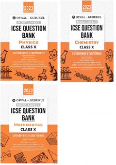 Oswal-Gurukul Most Likely ICSE Question Bank Class 10 Bundles (Set of 3) : Physics Chemistry & Maths for Exam 2023