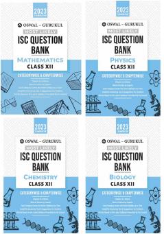 Oswal-Gurukul Most Likely ISC Question Bank Class 12 Bundles (Set of 4) : Physics Chemistry Maths & Biology for Exam 2023
