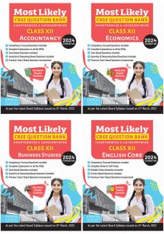 Most Likely CBSE Question Bank Class 12 Bundles (Set of 4) : Accountancy Economics Business Studies & English for Exam 2024