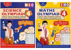 V&S Publishers Dual Pack IMO-NSO (Mathematics & Science) Olympiad Guidebooks Combo Class - 4 (Set of 2 Books)