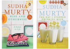 The Day I Stopped Drinking Milk : Life Lessons From Here And There & Wise and Otherwise: A salute to Life by Sudha Murthy  ( Set of 2 Books)