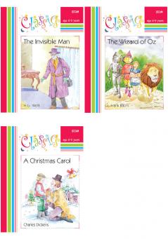 Illustrated Best Classics Story (Age 6-9) Pack-4 (The Wizard of Oz & A Christmas Carol & The Invisible Man)