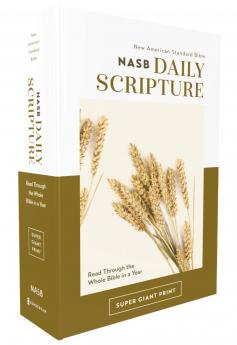 NASB DAILY SCRIPTURE SUPER GIANT PRINT PAPERBACK WHITE/G