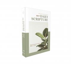 NIV DAILY SCRIPTURE PAPERBACK WHITE/SAGE COMFORT PRINT