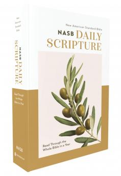 NASB DAILY SCRIPTURE PAPERBACK WHITE/OLIVE 1995 TEXT CO