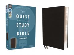 NIV QUEST STUDY BIBLE LARGE PRINT BONDED LEATHER BLACK