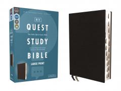 NIV QUEST STUDY BIBLE LARGE PRINT BONDED LEATHER BLACK