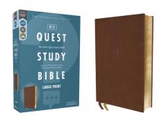 NIV QUEST STUDY BIBLE LARGE PRINT LEATHERSOFT BROWN COM