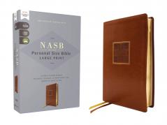 NASB PERSONAL SIZE BIBLE LARGE PRINT LEATHERSOFT BROWN