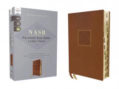 NASB PERSONAL SIZE BIBLE LARGE PRINT LEATHERSOFT BROWN