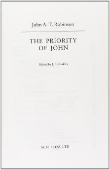 The Priority of John