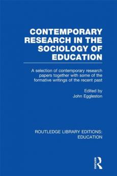 Contemporary Research in the Sociology of Education (Rle Edu L)