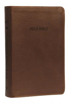 NKJV Foundation Study Bible Leathersoft Brown Red Letter