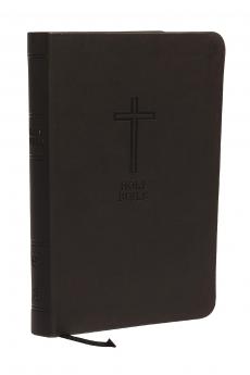 KJV Value Thinline Bible Compact Leathersoft Black Red