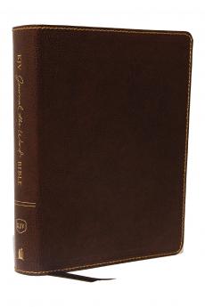 KJV Journal the Word Bible Bonded Leather Brown Red Lett