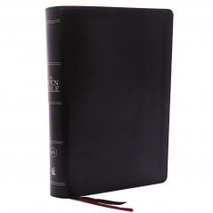 The KJV Open Bible Leathersoft Black Thumb