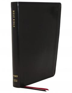 NET Bible Thinline Leathersoft Black Comfort Print