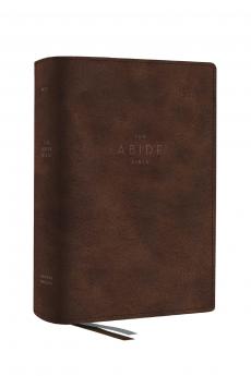 NET Abide Bible Leathersoft Brown Comfort Print