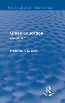 Greek Education (Routledge Revivals)