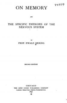 On Memory and the Specific Energies of the Nervous System Volume