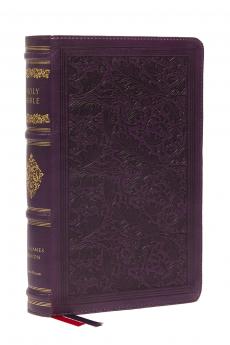 KJV LARGE PRINT REFERENCE BIBLE PURPLE LEATHERSOFT RED LET