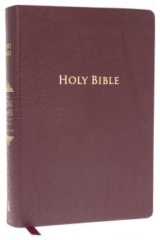 KJV Study Bible Large Print Bonded Leather Burgundy Red