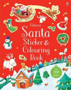 SANTA STICKER AND COLOURING BOOK