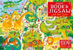 Usborne Book and Jigsaw: At the Zoo