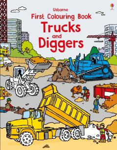 First Colouring Book: Trucks And Diggers
