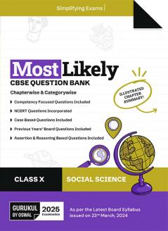 Gurukul By Oswal Social Science Most Likely Question Bank : CBSE Class 10 for 2025 Exam