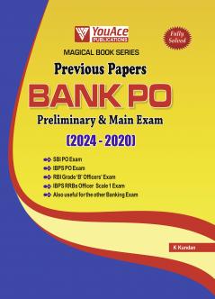 Magical Book Series PREVIOUS Y PAPERS BANK PO EXAMS (20242020) for PT & MAIN Exams of all Banking Exams