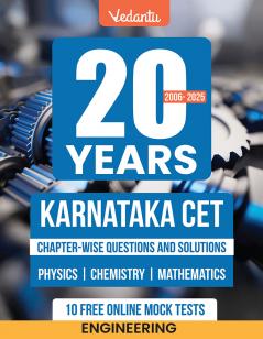 Vedantu 20 Years Karnataka CET Book For 2026 Exam | Physics Chemistry Mathematics Set Of 1 | KCET (20062025) Chapterwise Questions & Solutions | PYQs Essential Formulas with 10 Online Mock Tests | Engineering Entrance Exam Preparation Book