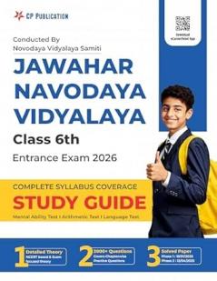 Jawahar Navodaya Vidyalaya (JNV) Class 6 Entrance Exam 2026 | Complete Study Guidebook (English Medium)