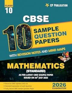 CBSE 10 Sample Question Papers Class 10 Mathematics (Standard) for 2026 Board Exam