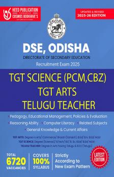 DSE Odisha - TGT Science (PCN CBZ) TGT Arts and Telugu Teacher