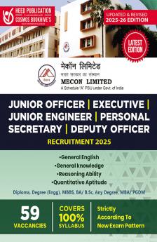 MECON Limited - Junior Officer Executive Junior Engineer Personal Secretary Deputy Officer